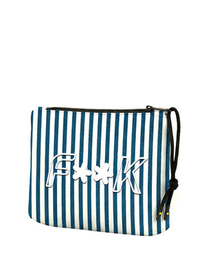 F**K Regular Pochette F**K - Bianco/Blu