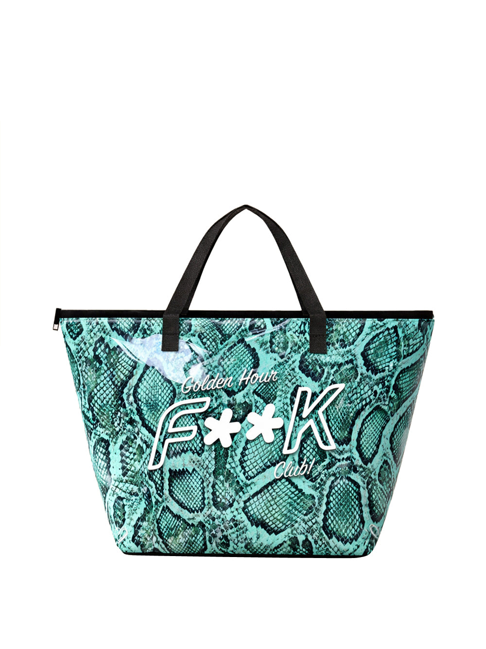 F**K Maxi Beachbag Eco Pvc F**K - Verde Pitonato