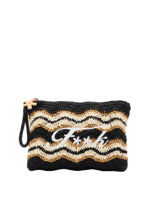 F**K Mini Pochette F**K - Nero/Beige