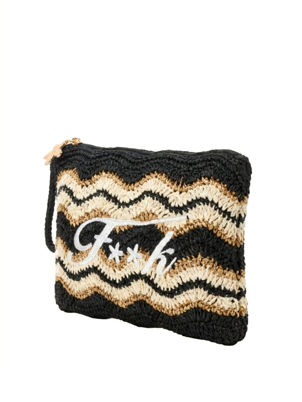 F**K Mini Pochette F**K - Nero/Beige