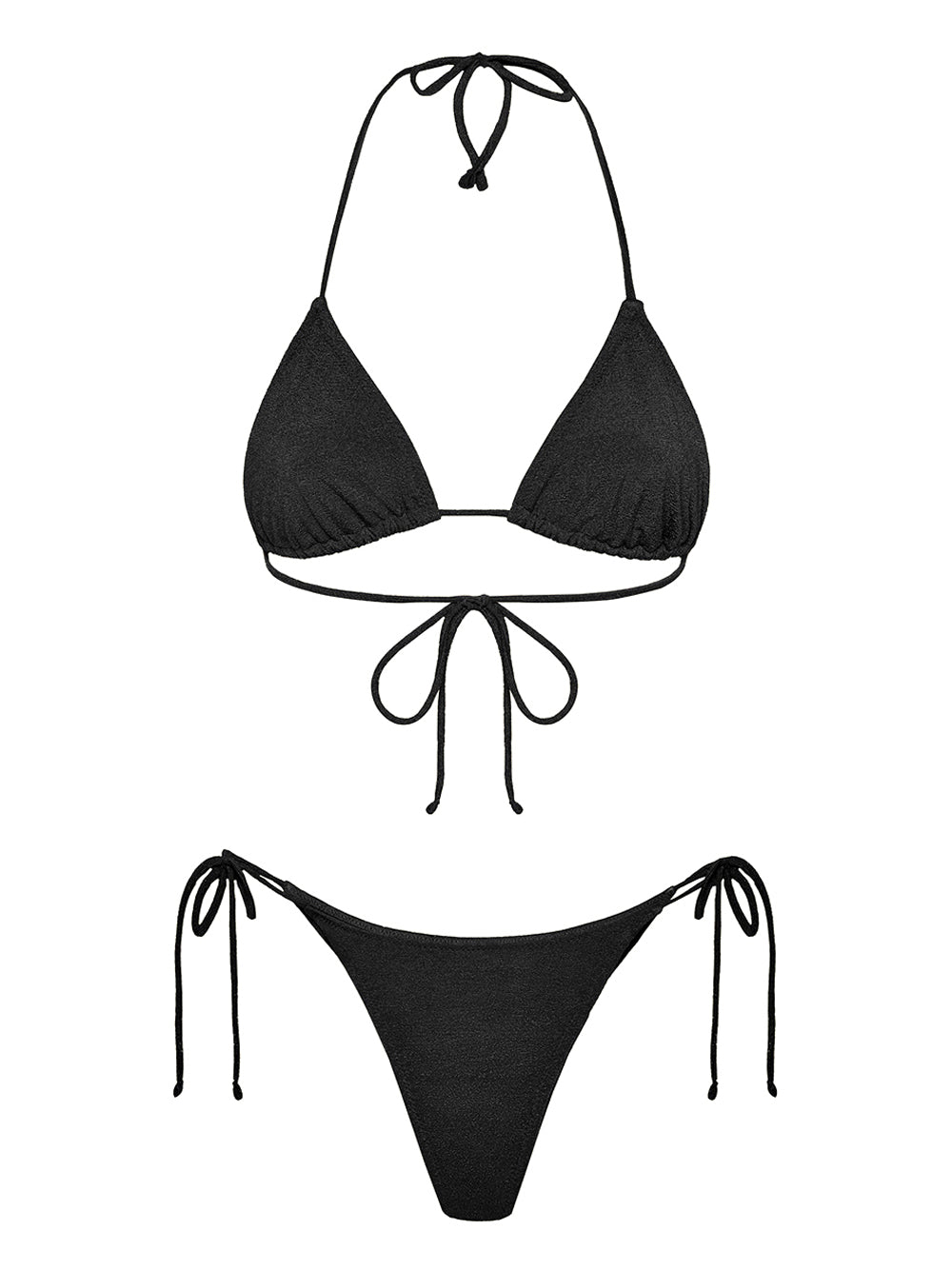 F**K Bikini Triangolo E Slip Regolabile F**K - Nero