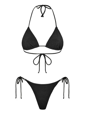 F**K Bikini Triangolo E Slip Regolabile F**K - Nero