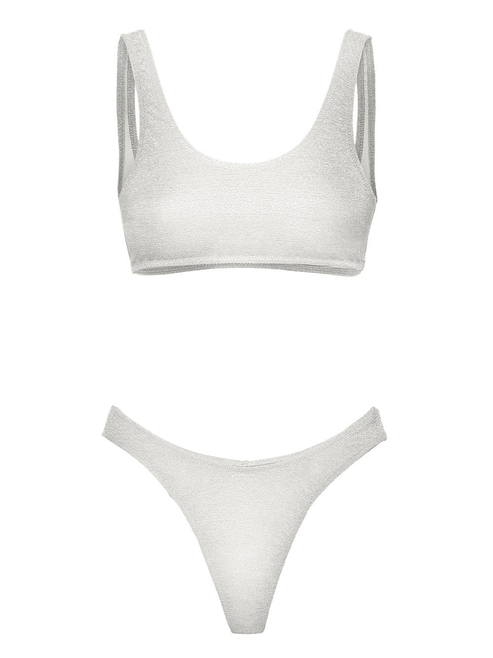 F**K Bikini Top Con Slip Americano Fisso F**K - Bianco