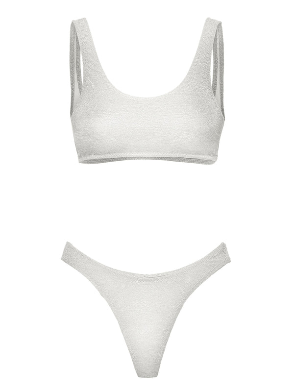 F**K Bikini Top Con Slip Americano Fisso F**K - Bianco