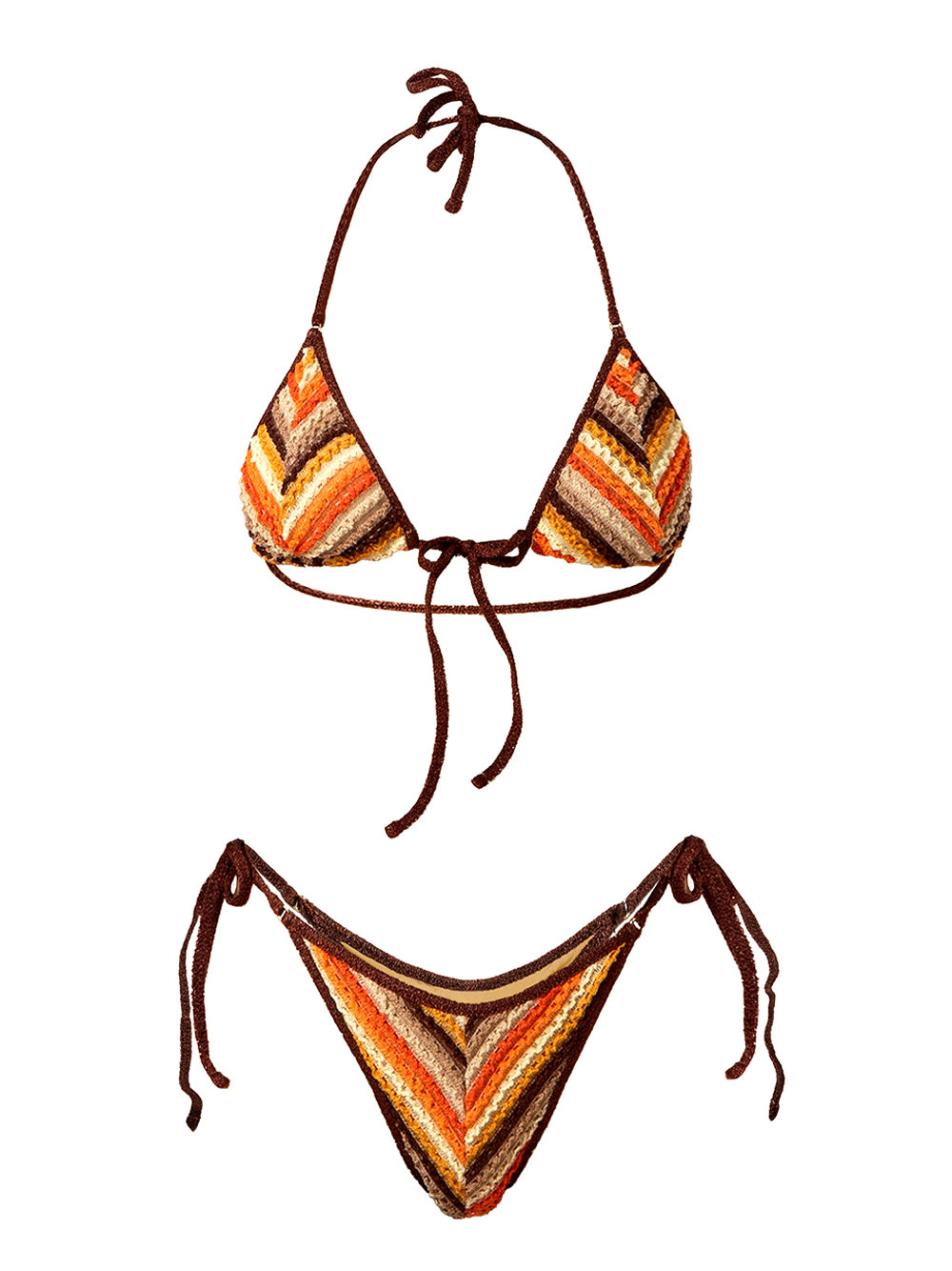 F**K Bikini Triangolo Con Perizoma F**K - Marrone