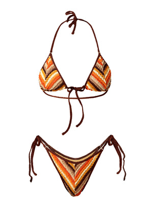 F**K Bikini Triangolo Con Perizoma F**K - Marrone