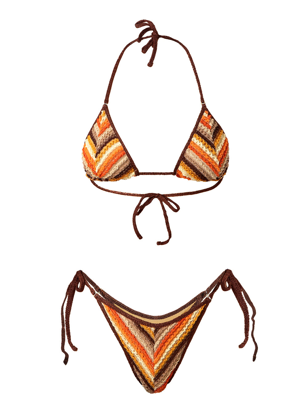 F**K Triangolo Alto Con Slip Regolabile F**K - Marrone