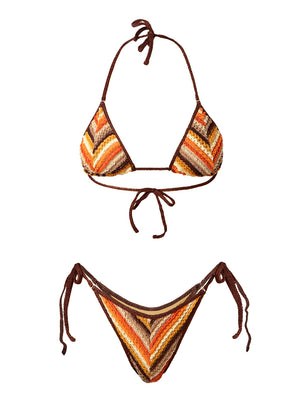 F**K Triangolo Alto Con Slip Regolabile F**K - Marrone
