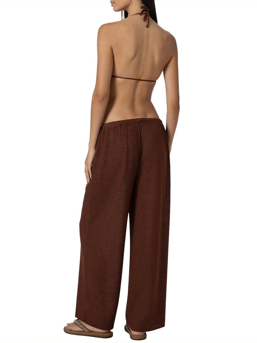 F**K Pantalone Palazzo F**K - Marrone