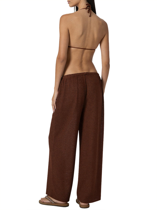 F**K Pantalone Palazzo F**K - Marrone