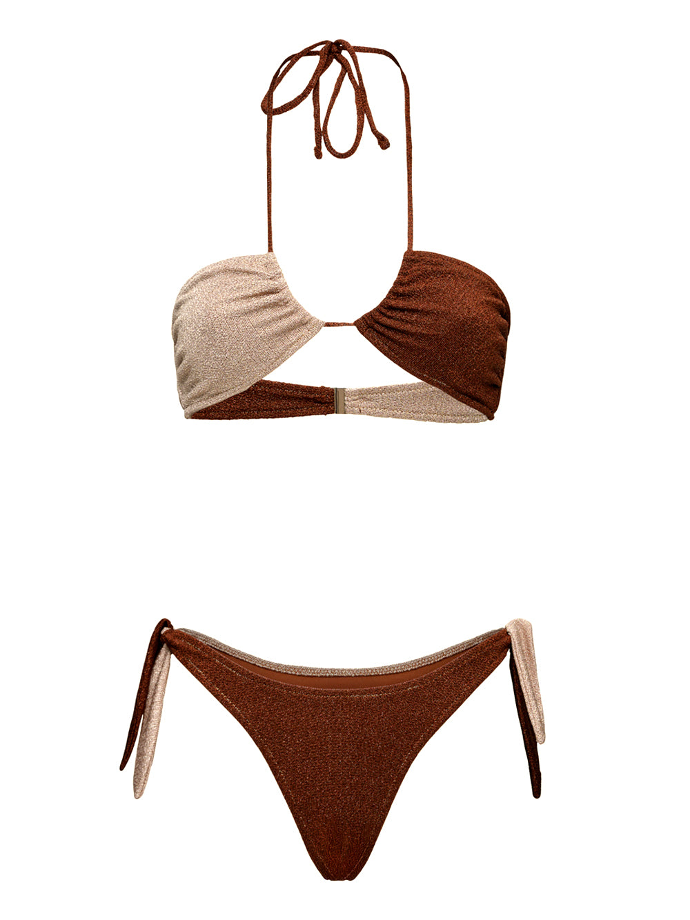 F**K Bikini A Fascia Con Americano Regolabile F**K - Marrone