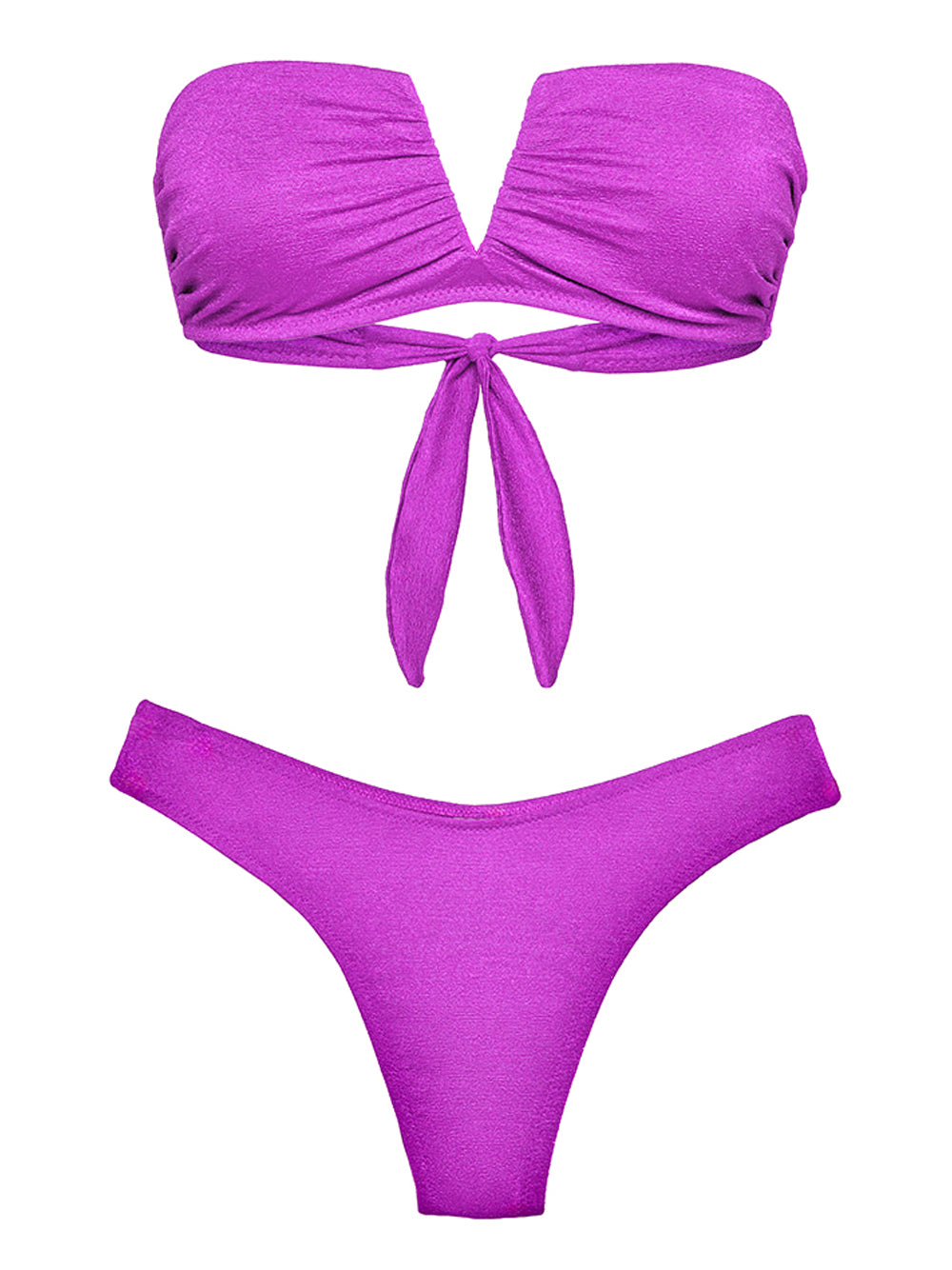 F**K Bikini Fascia A V Con Slip Americano Fisso F**K - Viola