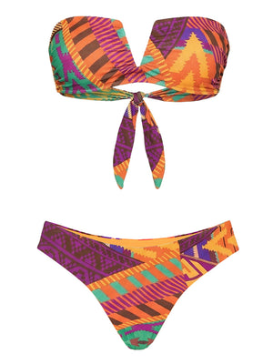 F**K Bikini Fascia A V Con Slip Fisso - Fantasia