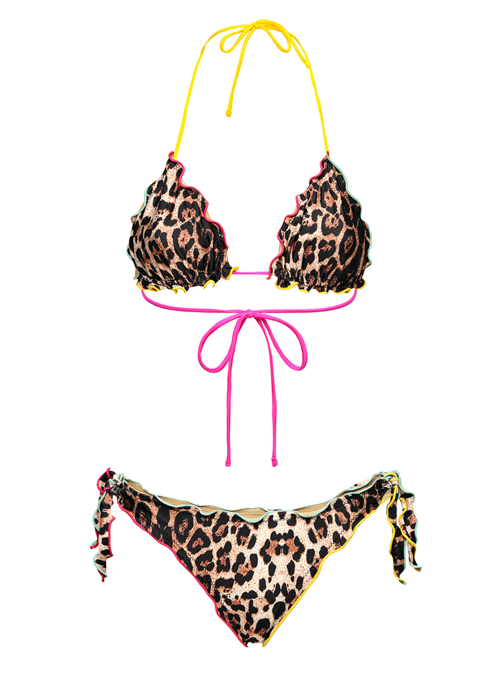 F**K Bikini Triangolo Con Slip Regolabile F**K - Leopardato