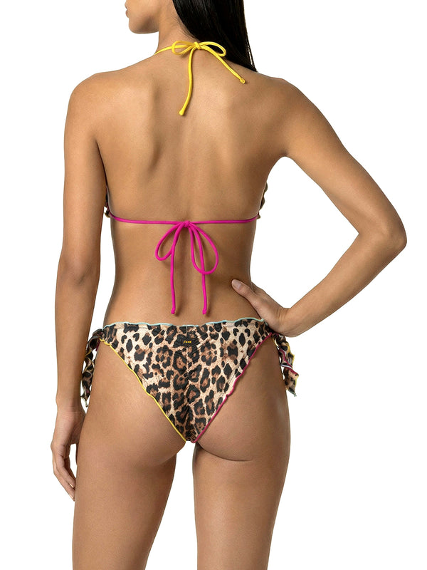 F**K Bikini Triangolo Con Slip Regolabile F**K - Leopardato