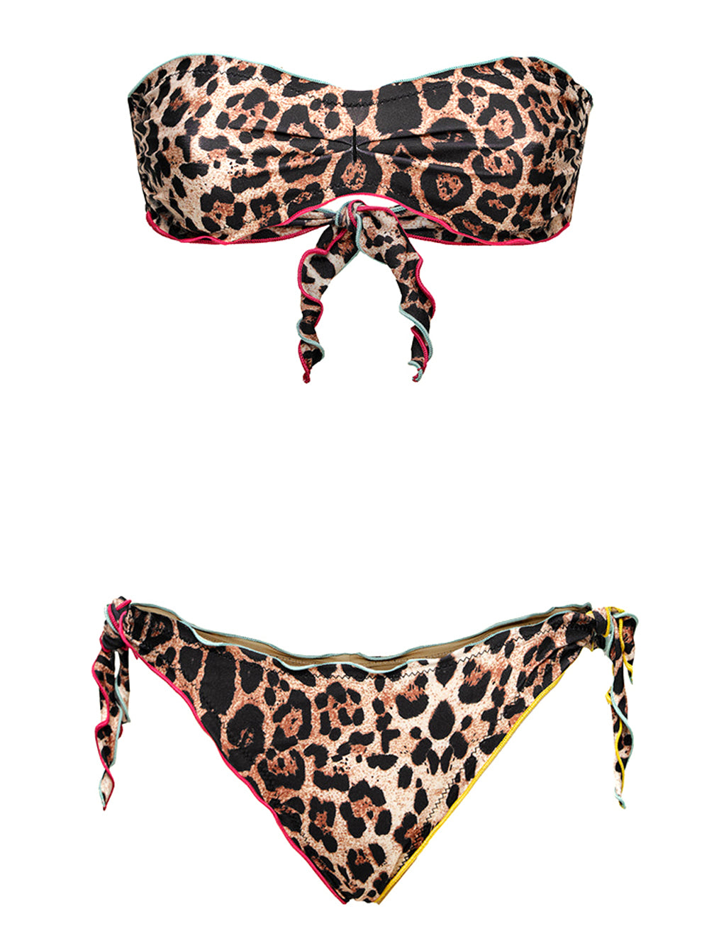 F**K Bikini A Fascia Con Slip Regolabile F**K - Leopardato