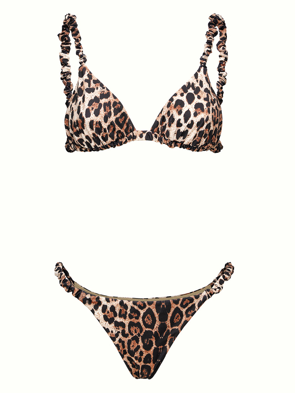 F**K Bikini Triangolo Con Slip Fisso F**K - Leopardato