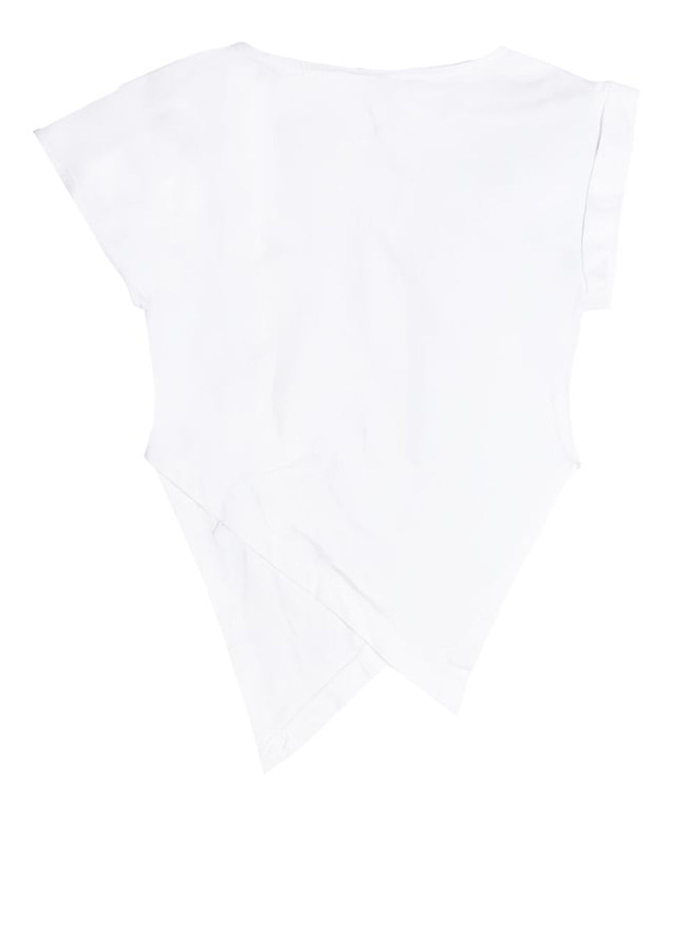 GAELLE PARIS T-Shirt Gaelle Paris Asimmetrica Con Ricamo Lato Cuore Bianco