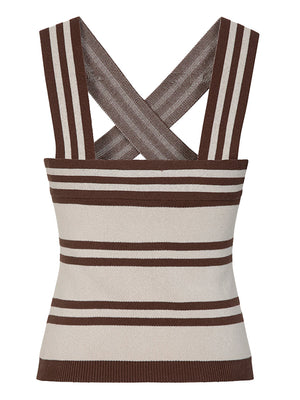 GAELLE PARIS Gaelle Paris Top In Maglia A Righe - Moka
