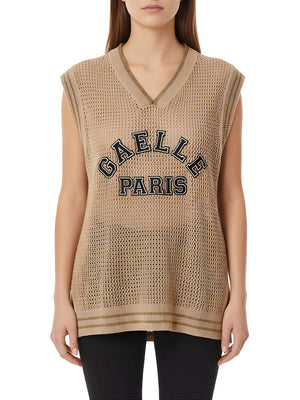 Gaelle Paris Canotta Gaelle Paris Over In Maglia Beige
