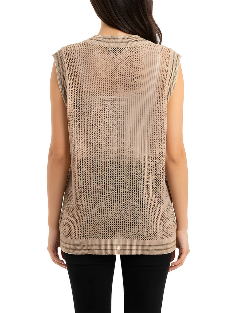 Gaelle Paris Canotta Gaelle Paris Over In Maglia Beige