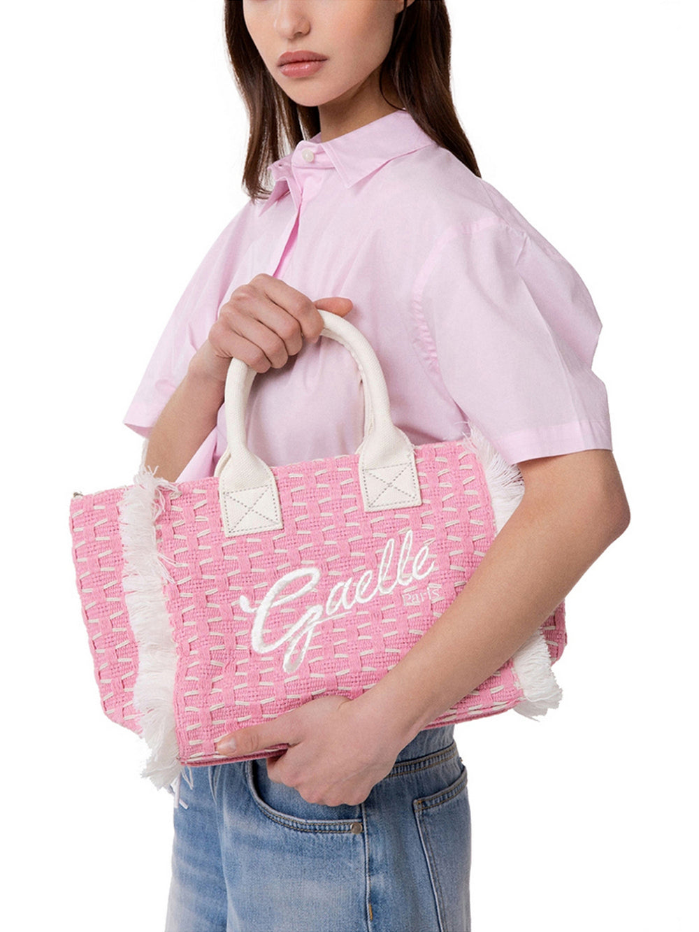 Gaelle Paris Borsa A Mano Gaelle Rcamo Firma - Rosa