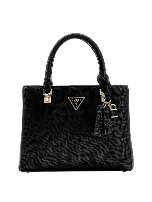 Guess Borsa a Mano Guess Noelle Saffiano - Nero