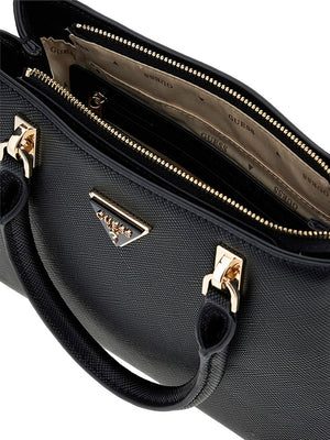 Guess Borsa a Mano Guess Noelle Saffiano - Nero