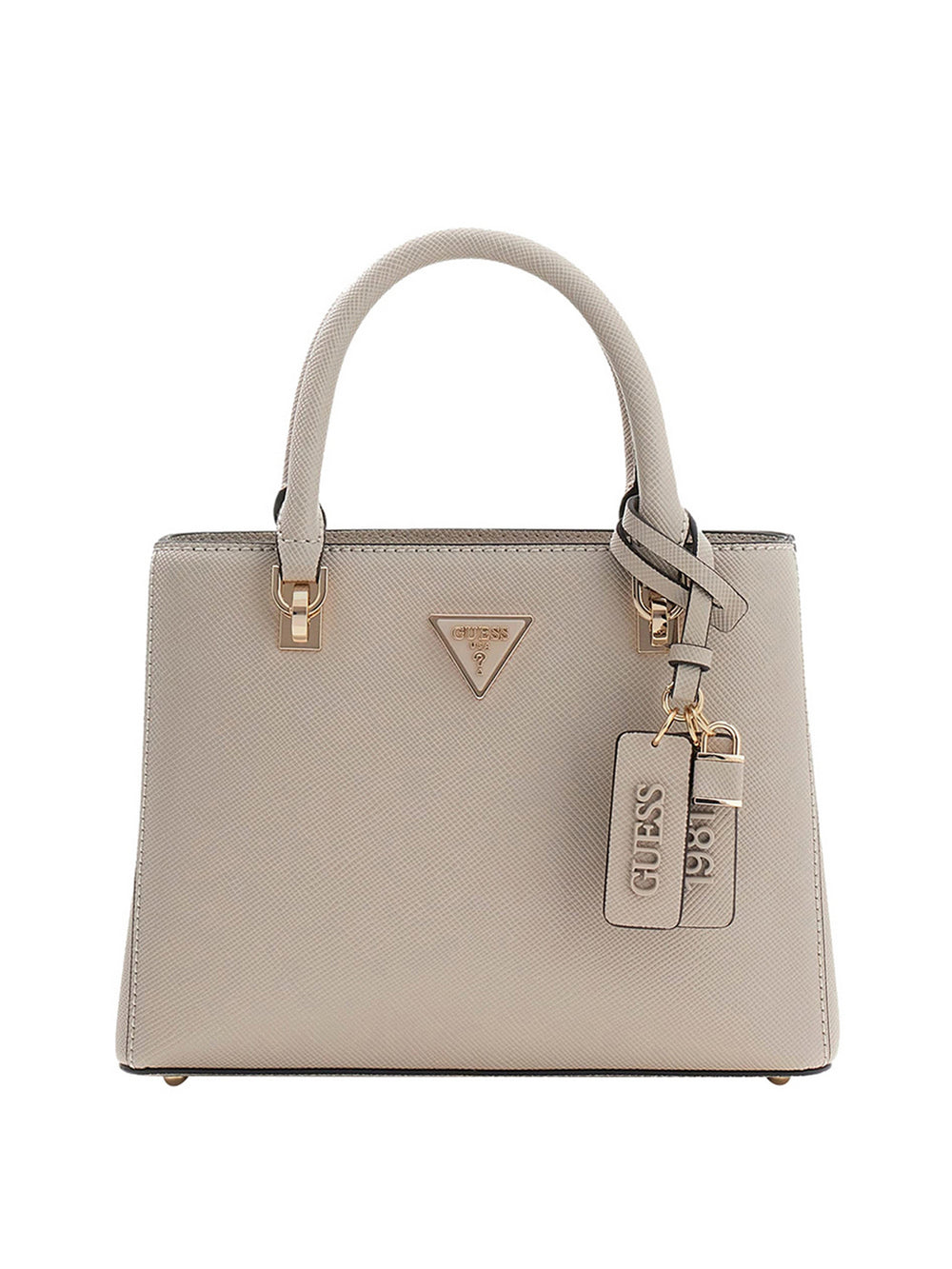 Guess Borsa a Tracolla Noelle Ii Sml Multi Comp Stchl - Beige