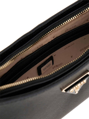 Guess Borsa A Spalla Guess Noelle Ii Top Zip - Nero