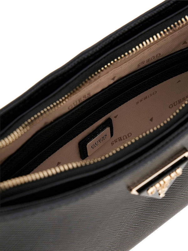 Guess Borsa A Spalla Guess Noelle Ii Top Zip - Nero