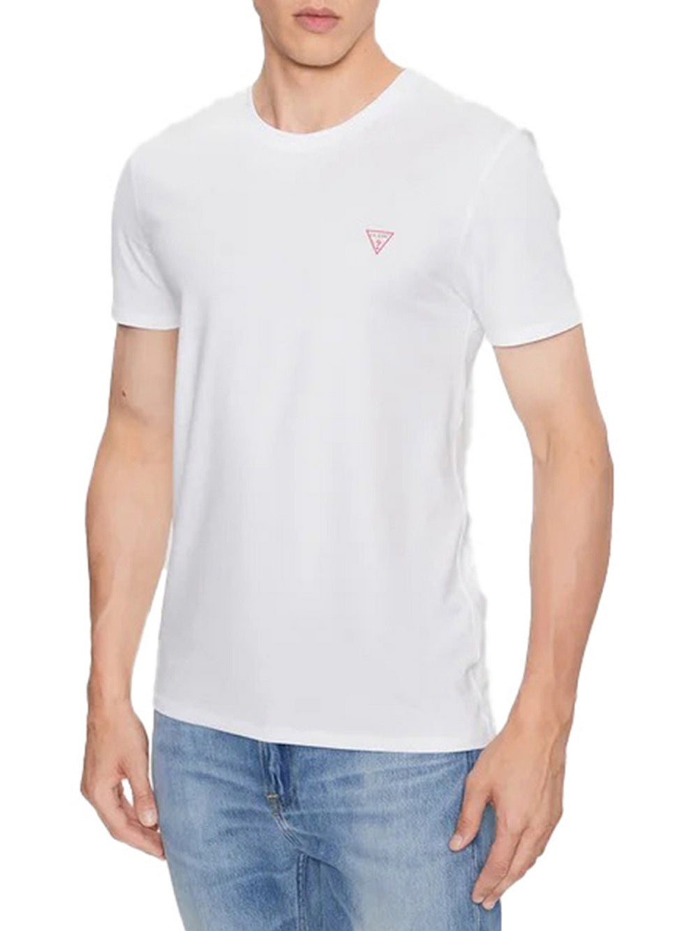 Guess T-Shirt Cn Ss Core Tee Str Uomo - Bianco