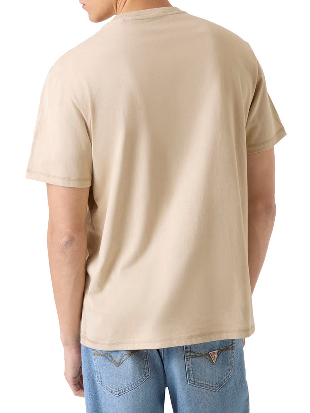 Guess T-shirt Guess Con Logo Triangolare - Beige