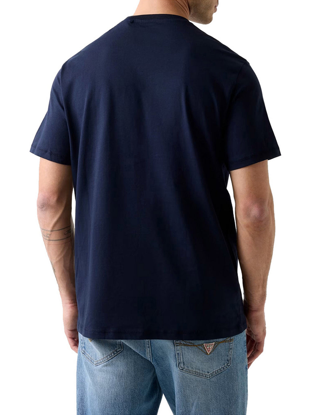Guess T-shirt Guess Con Logo Triangolare - Blu