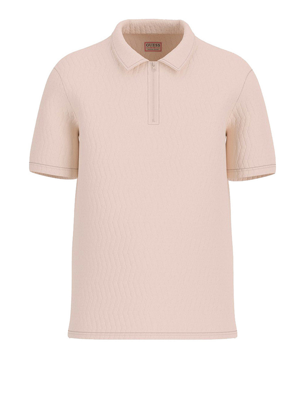 Guess T-Shirt Polo Guess Morales Con Zip - Crema