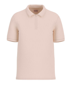 Guess T-Shirt Polo Guess Morales Con Zip - Crema