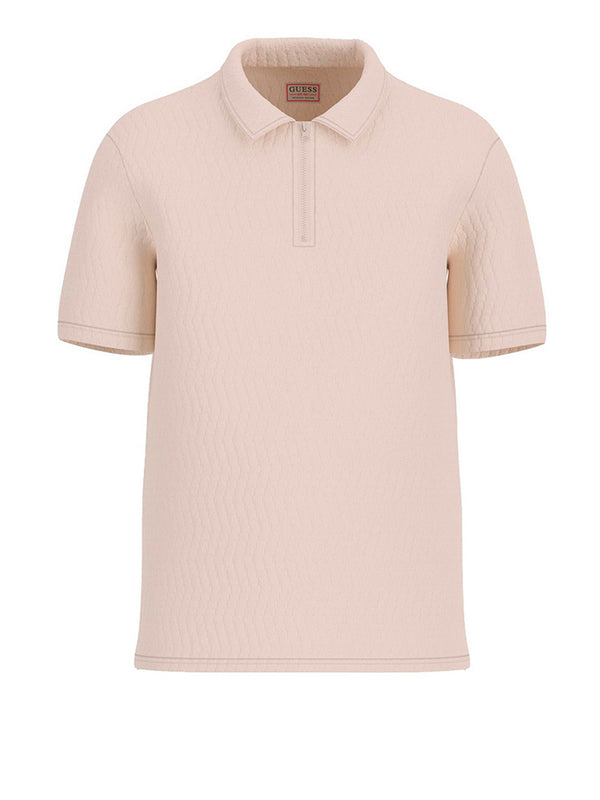 Guess T-Shirt Polo Guess Morales Con Zip - Crema