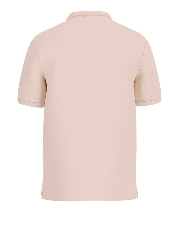 Guess T-Shirt Polo Guess Morales Con Zip - Crema