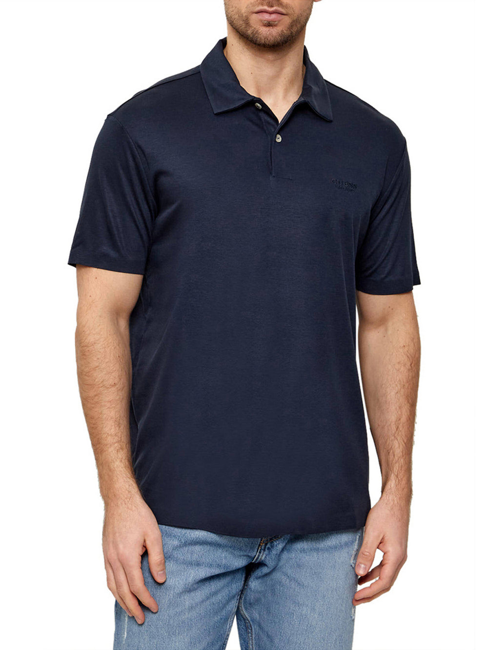 Guess T-Shirt Polo Guess Luxe Jersey Knit - Blu
