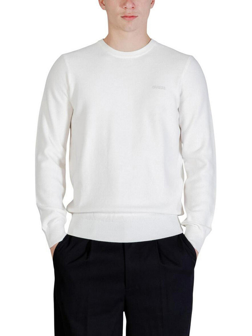 Guess Maglione Guess Karim Piquet Stitch - Latte