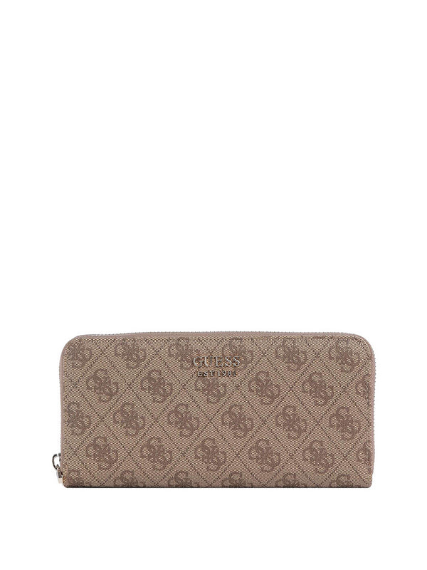 Guess Portafoglio Guess Brenton Slg Lrg Zip Around - Beige