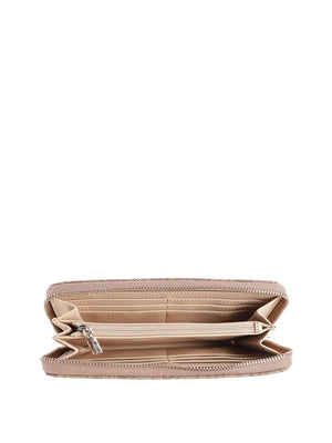 Guess Portafoglio Guess Brenton Slg Lrg Zip Around - Beige