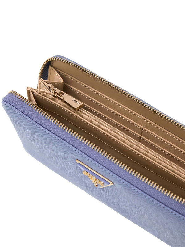 Guess Portafoglio Guess Laurel Ii Slg Large Zip Around - Turchese/Azzurrino
