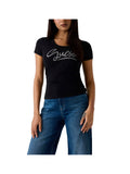 GUESS 1 USCITA T- Shirt Guess Con Strass Logo - Nero