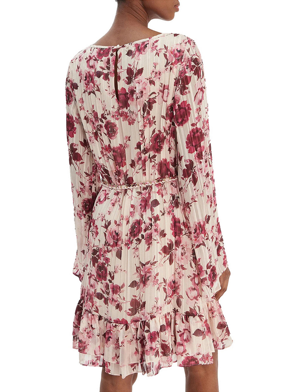 Guess Vestito Midi Guess Ls Ilenia Pleat Dres - Multi