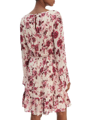 Guess Vestito Midi Guess Ls Ilenia Pleat Dres - Multi