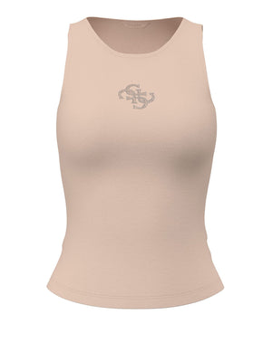 GUESS 1 USCITA Canotta Sl Round Nk Guendali Guess - Vanilla
