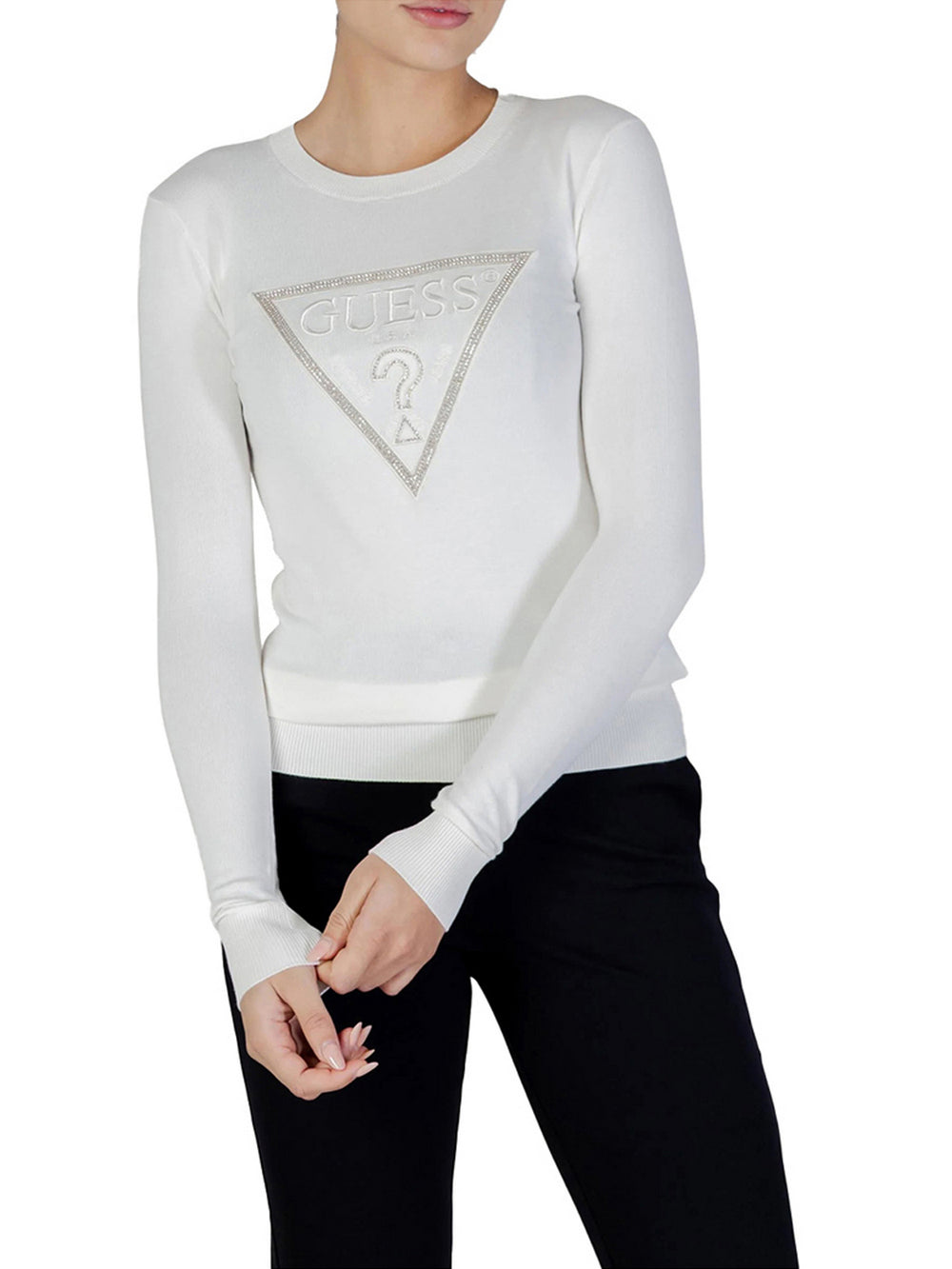 Guess Maglia Guess Sasha Triangle - Panna