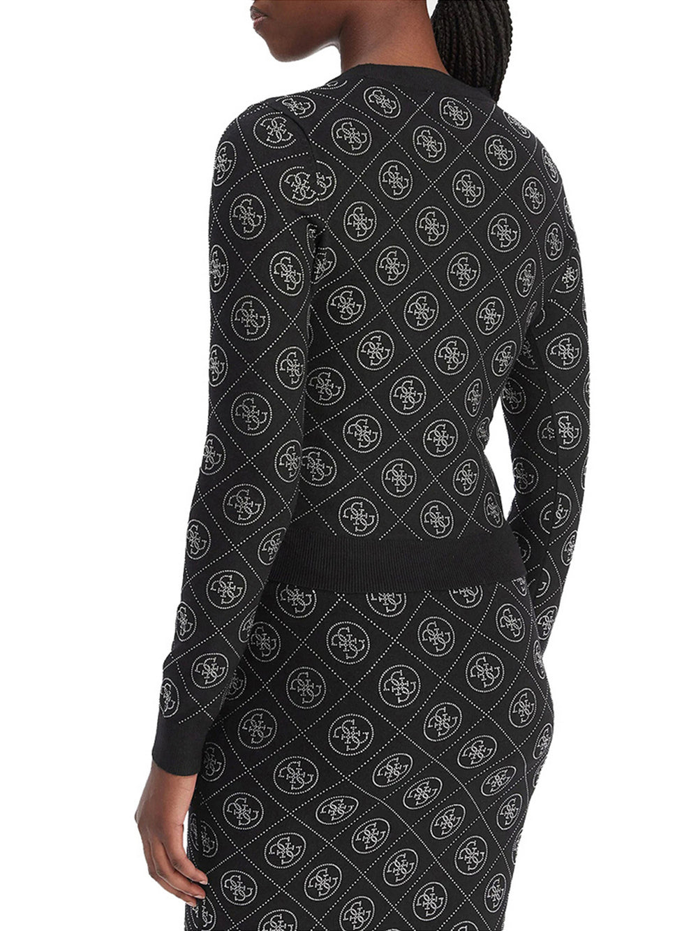Guess Maglione Guess Rhinestones 4G - Nero