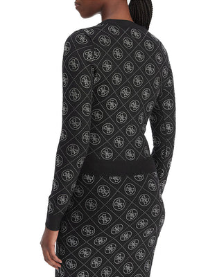 Guess Maglione Guess Rhinestones 4G - Nero